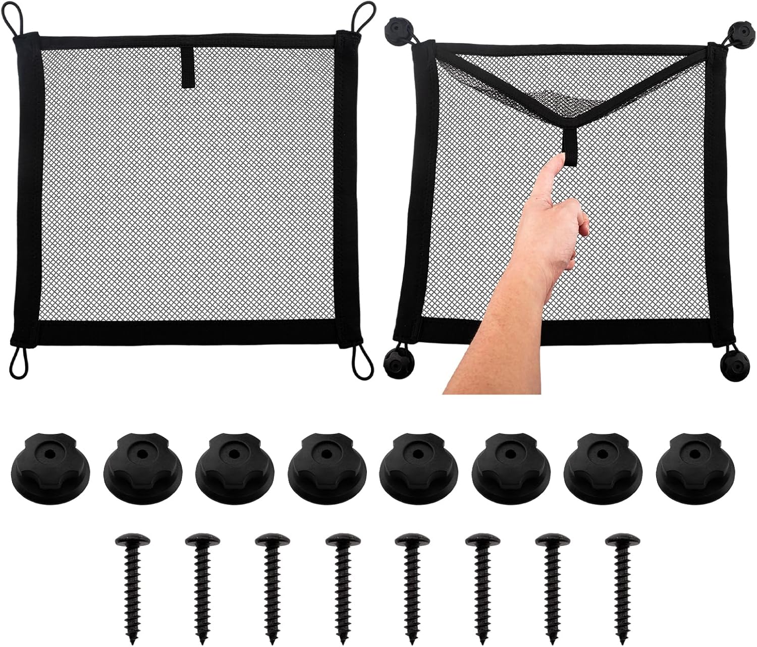 Optimisez votre espace avec le VEHIRIE Filet de Rangement Camping Car : 2 Pcs Pratiques pour Voiture et Maison!