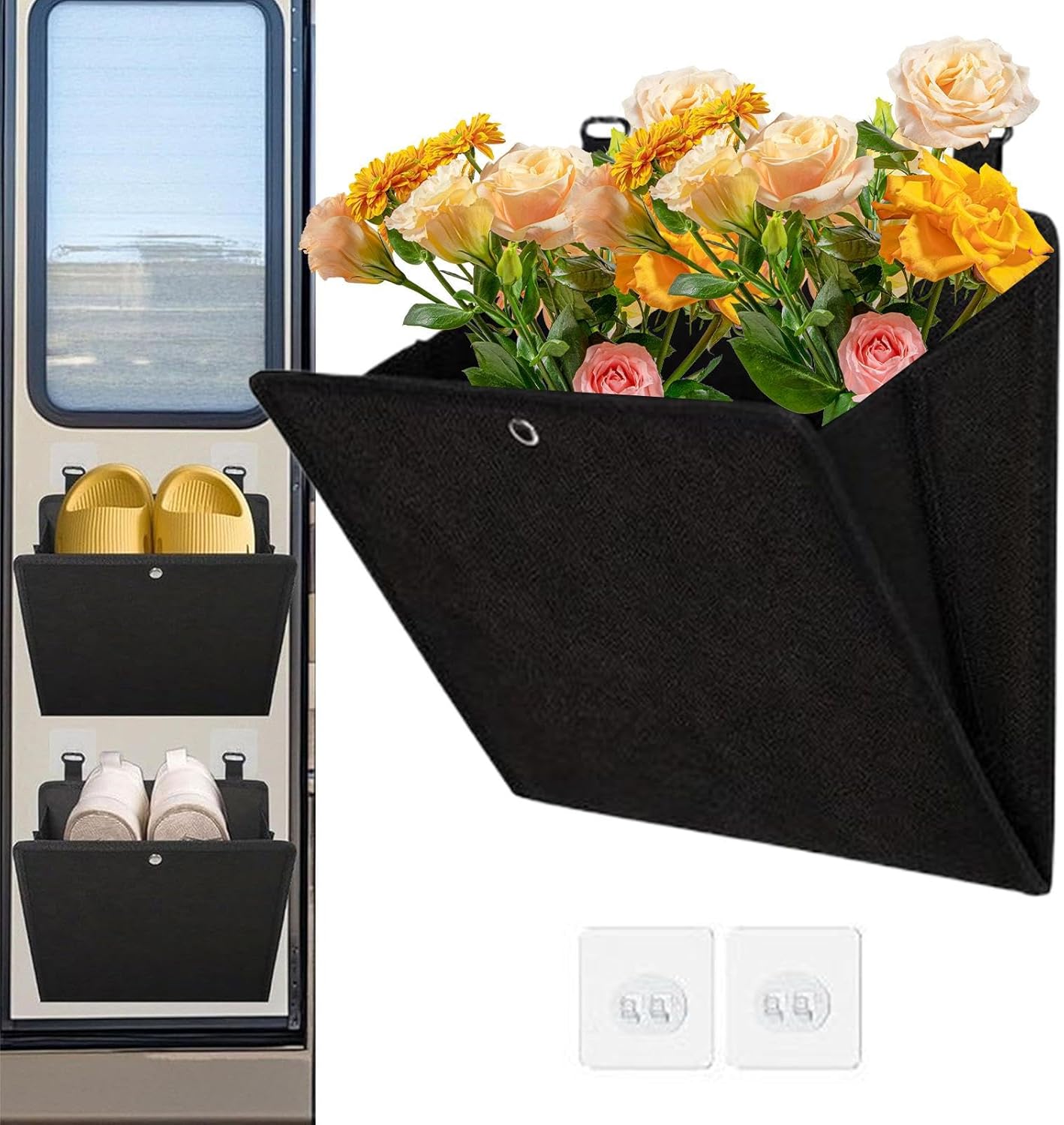 Optimisez Votre Espace avec l'Organisateur de Chaussures de Porte : Idéal pour Camping-Car et Plus!