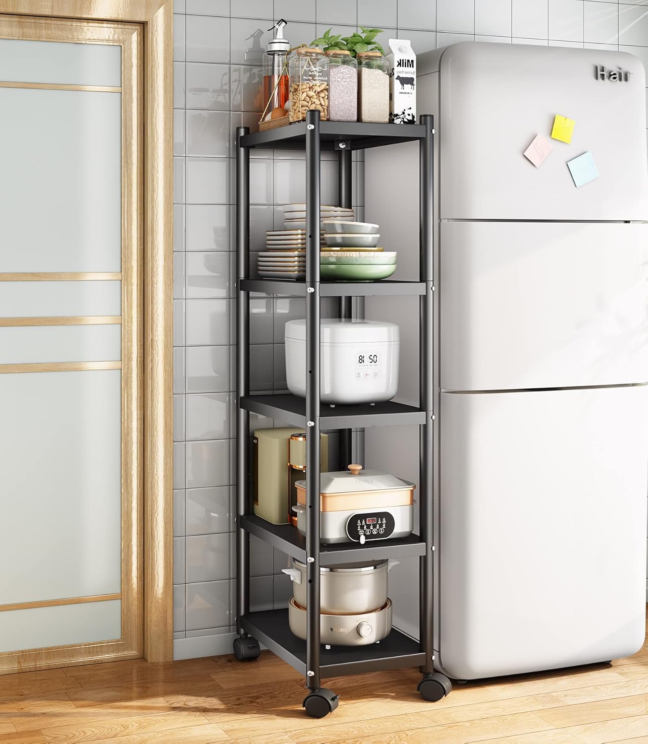 Optimisez Votre Espace avec l'Étagère Metal 5 Niveaux SAYZH : Pratique et Élégante!