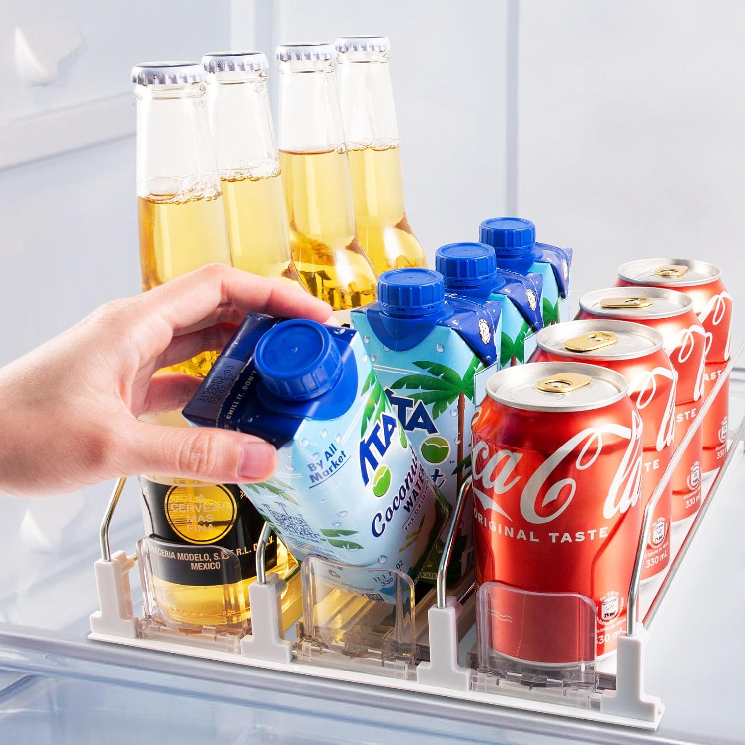 Optimisez Votre Frigo avec le Distributeur Canette Accwork : Rangement Pratique pour 12 Canettes!