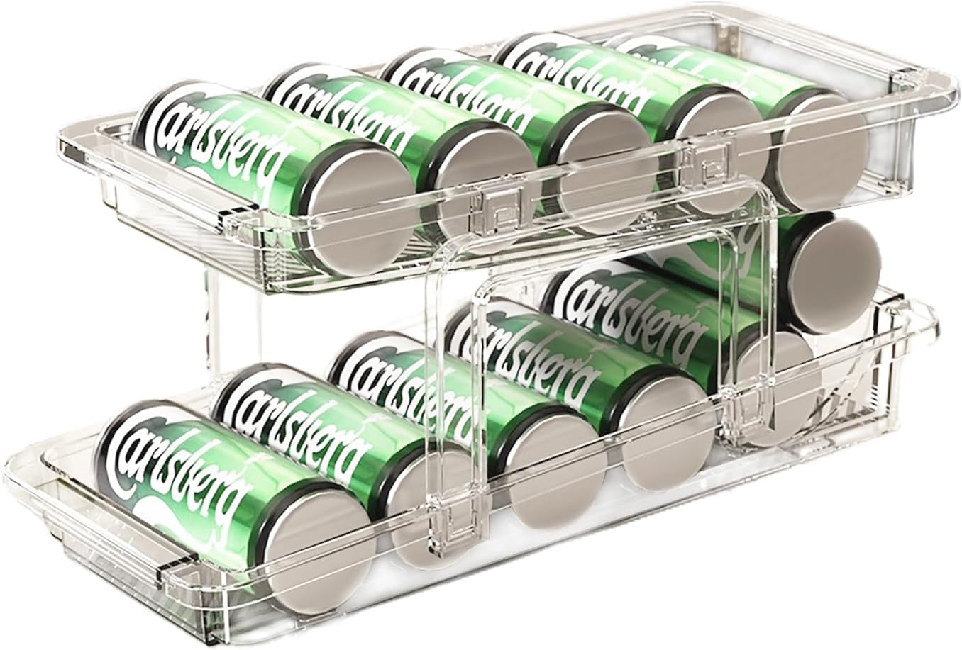 Optimisez Votre Frigo avec le Porte-Canettes Pliable xocome : Élégance et Fonctionnalité transparentes!