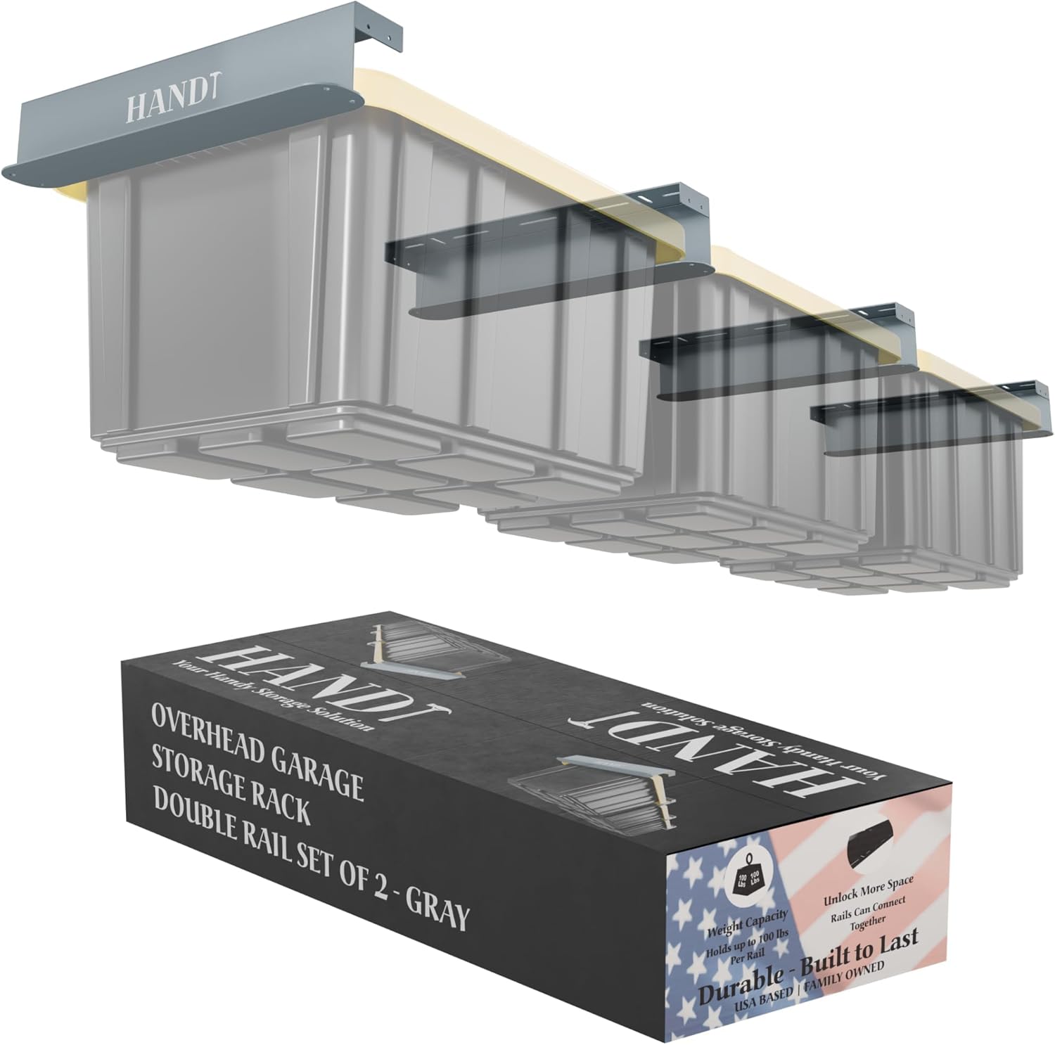 Optimisez votre garage avec les supports HANDT : l'organisation facile en métal robuste !