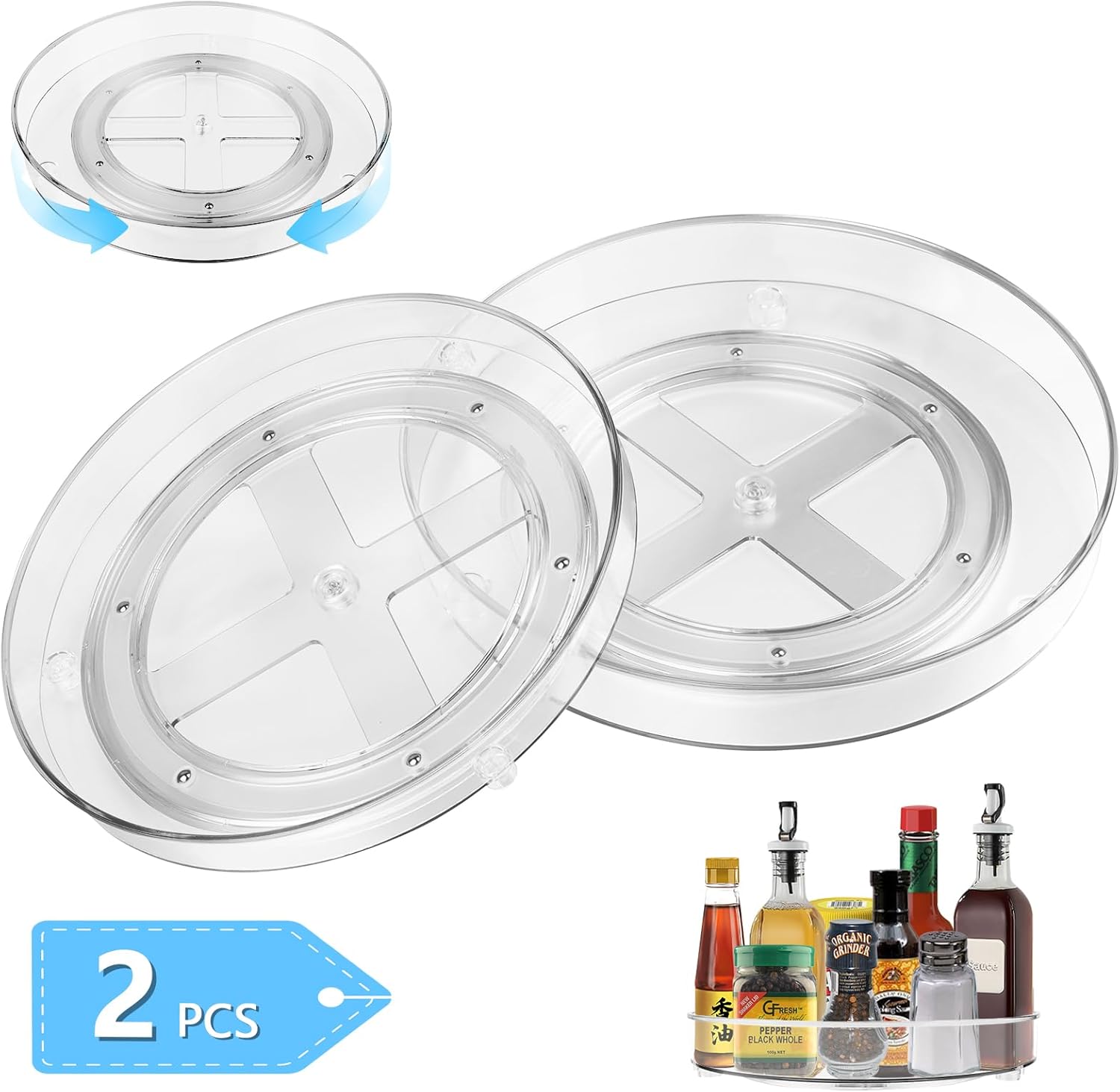 Optimisez votre rangement avec le Plateau Tournant Cuisine 360° !