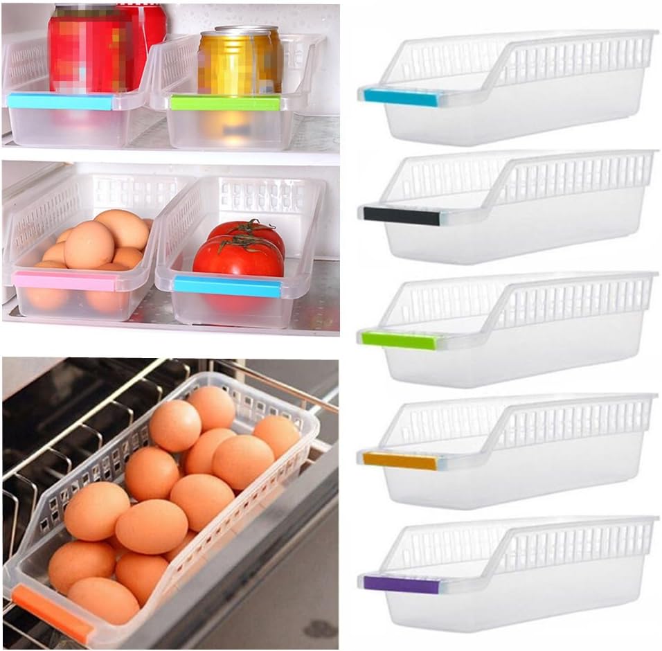 Optimisez votre rangement : Avis sur le Lot de 5 bacs en plastique pour réfrigérateur et cuisine