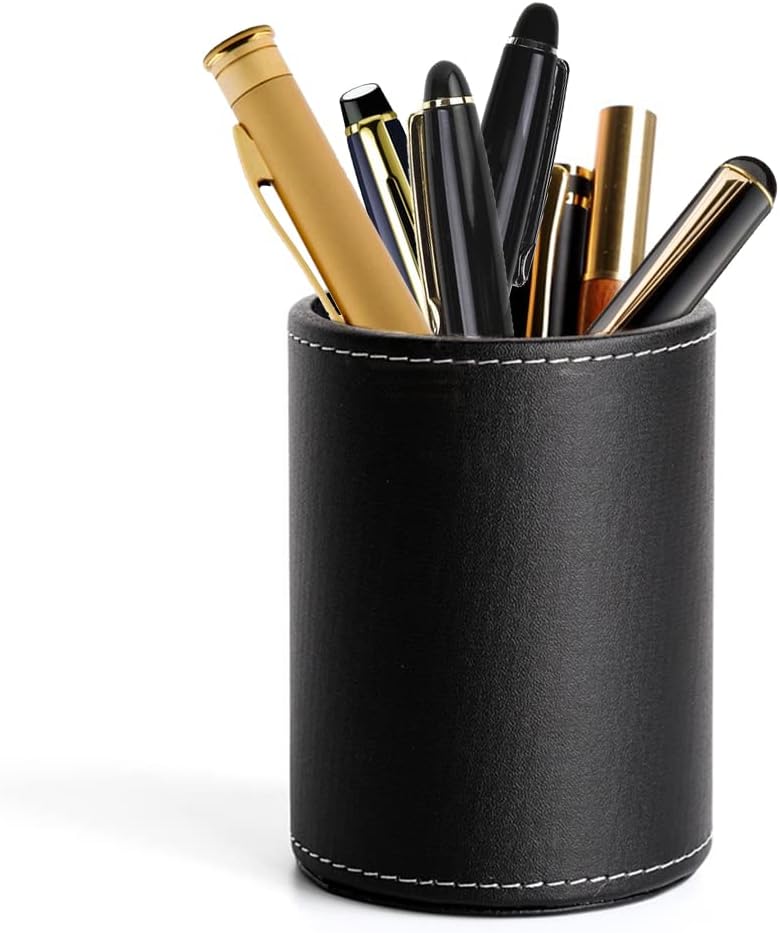 Organisez avec Élégance : Découvrez le Pot à Crayon Bureau en Cuir WHC !