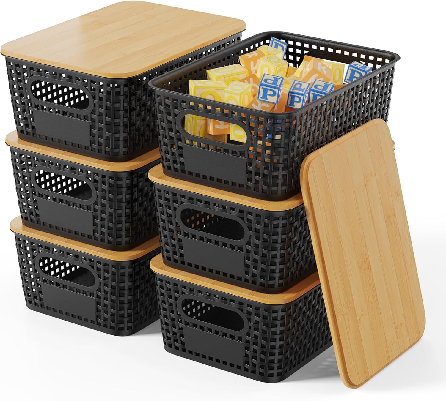 Organisez avec Style : Avis sur le Lot de 6 Boîtes de Rangement Shrivee en Bambou!