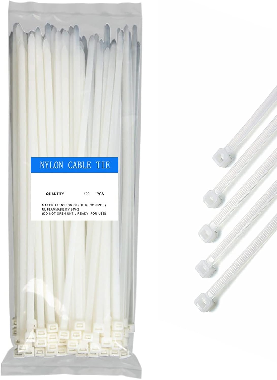 Organisez Tout avec le Lot de 500 Serre-Câbles EWANTO : Efficacité et Durabilité en Nylon Blanc!