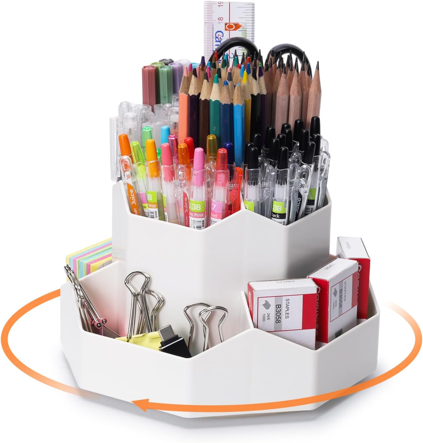 Organisez Votre Bureau avec le FRETONBA Pot à Crayon Rotatif : Le Rangement Pratique à 360 Degrés!