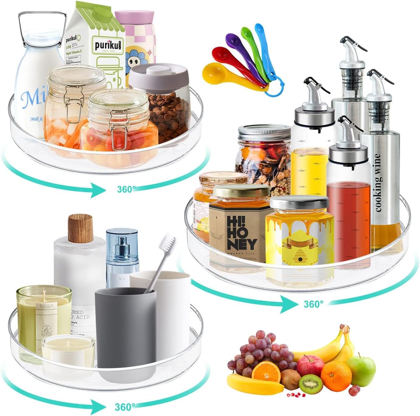 Organisez Votre Cuisine avec le Plateau Tournant SAMISO : 360° de Praticité!