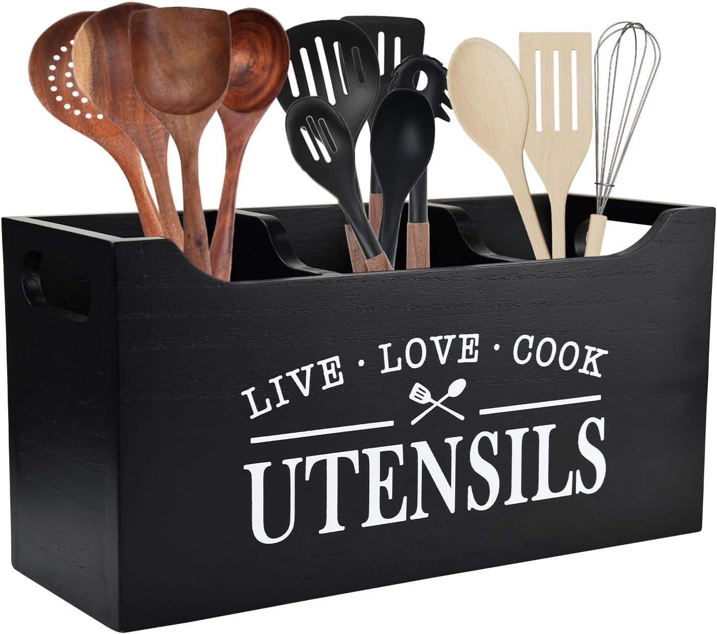Organisez Votre Cuisine avec le Porte-Ustensiles Karisky : L Élégance du Bois Massif!