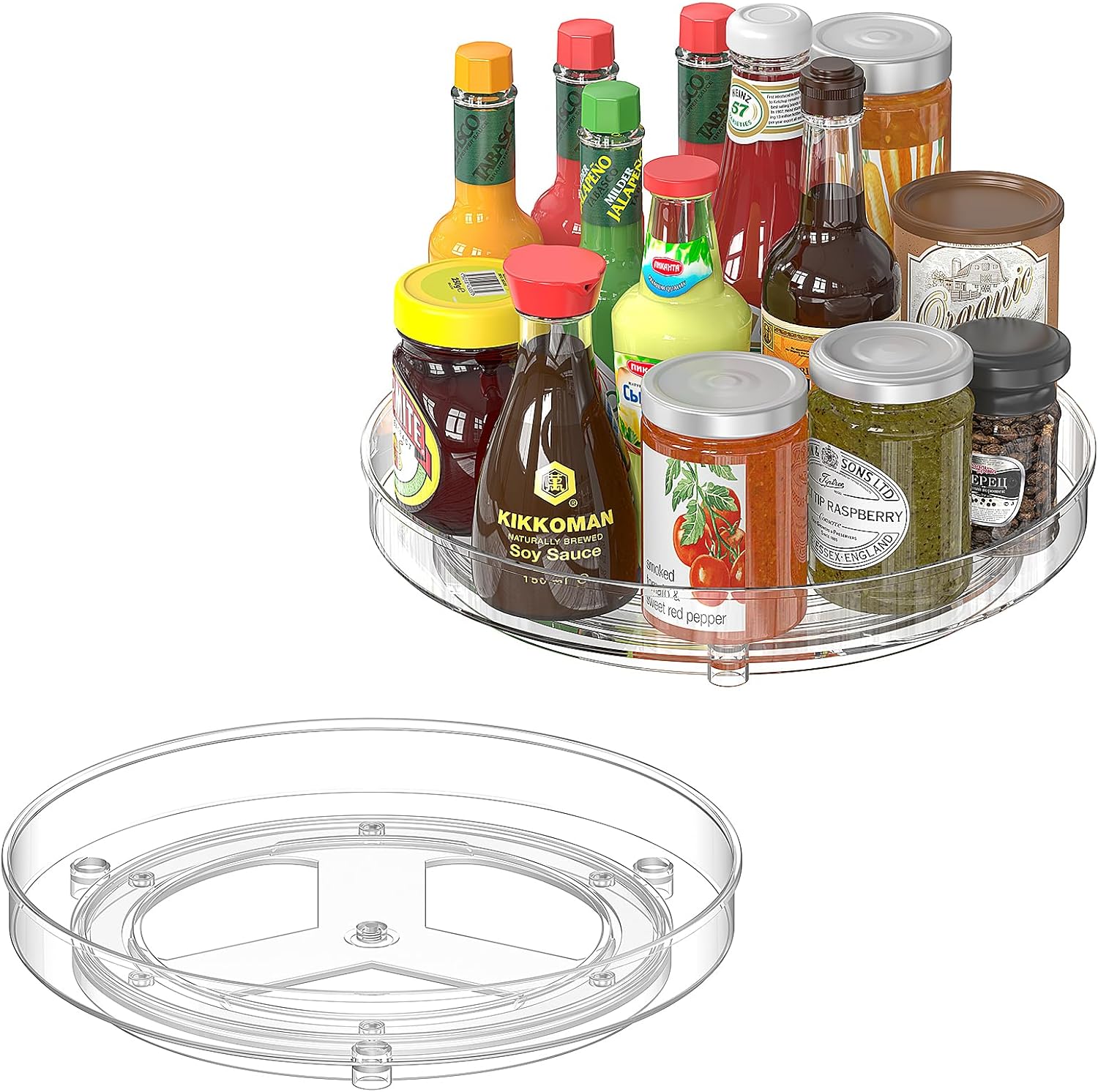 Organisez Votre Cuisine avec le Radikor Lot de 2 Plateaux Tournants 24cm !