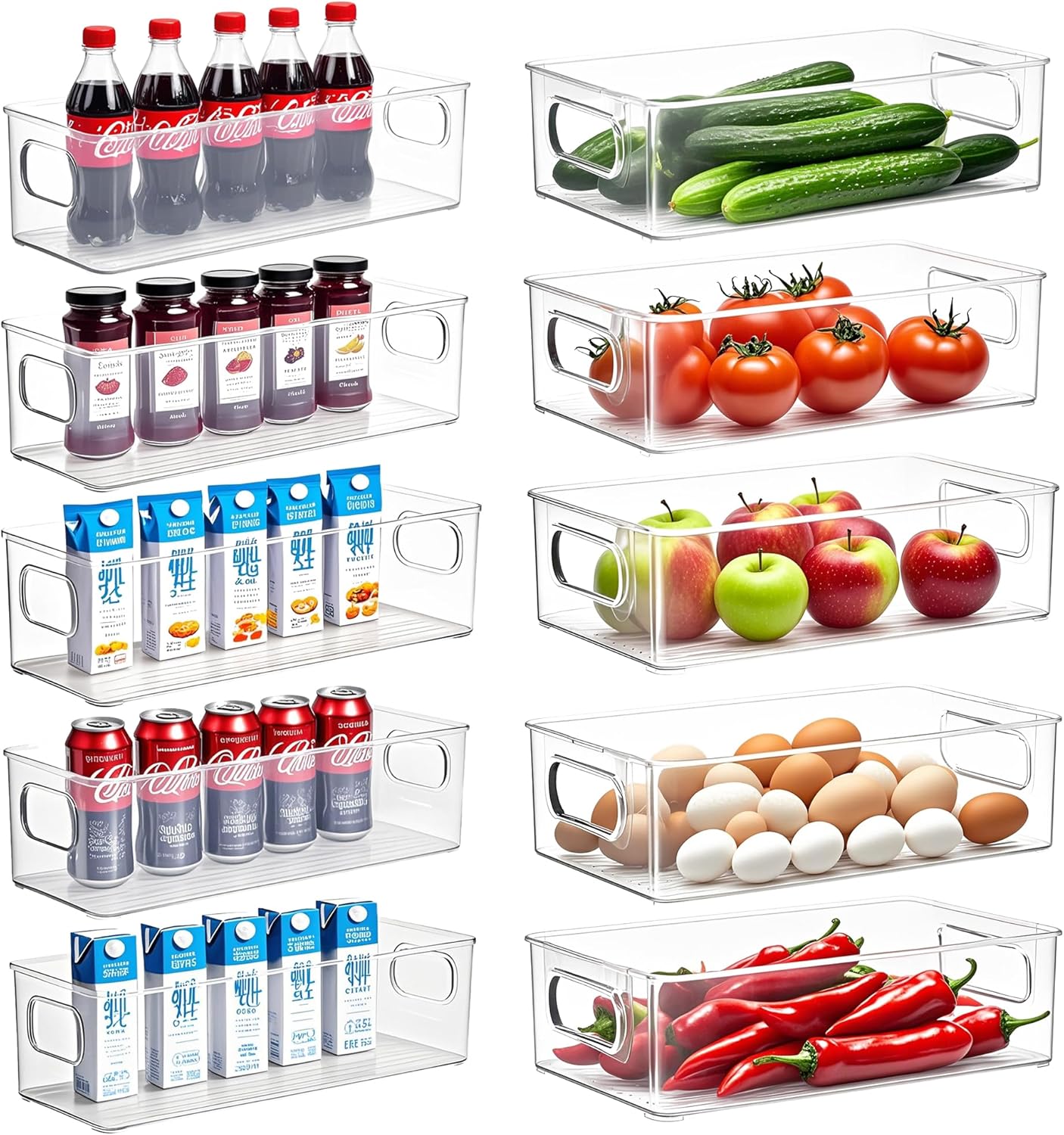 Organisez votre Cuisine : Avis sur le Lot de 10 Bacs de Rangement Garde-Manger