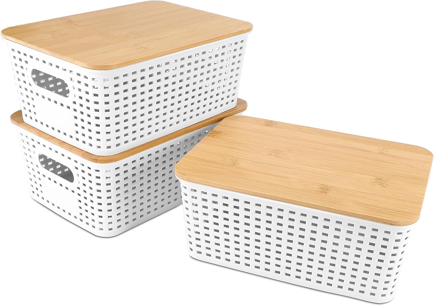 Organisez Votre Espace avec les Boîtes de Rangement Luziyun en Bambou : Élégance et Praticité!