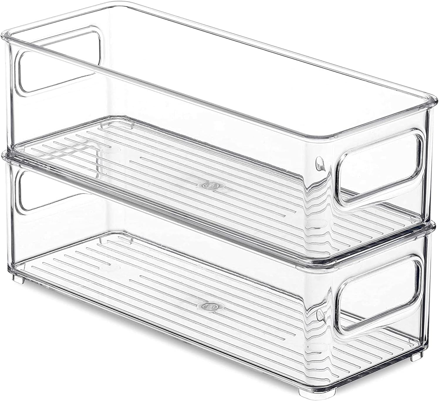 Organisez Votre Frigo avec Élégance : Lot de 2 Boîtes de Rangement Transparentes