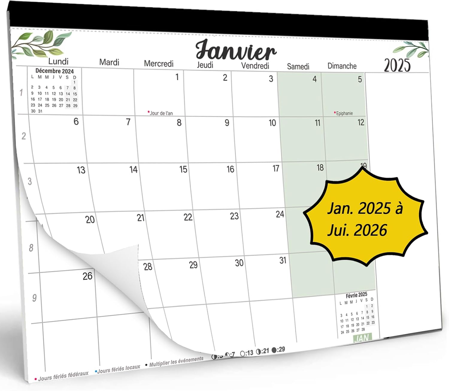 Organisez Votre Vie avec le Calendrier Mural Qupuce 2025-2026!