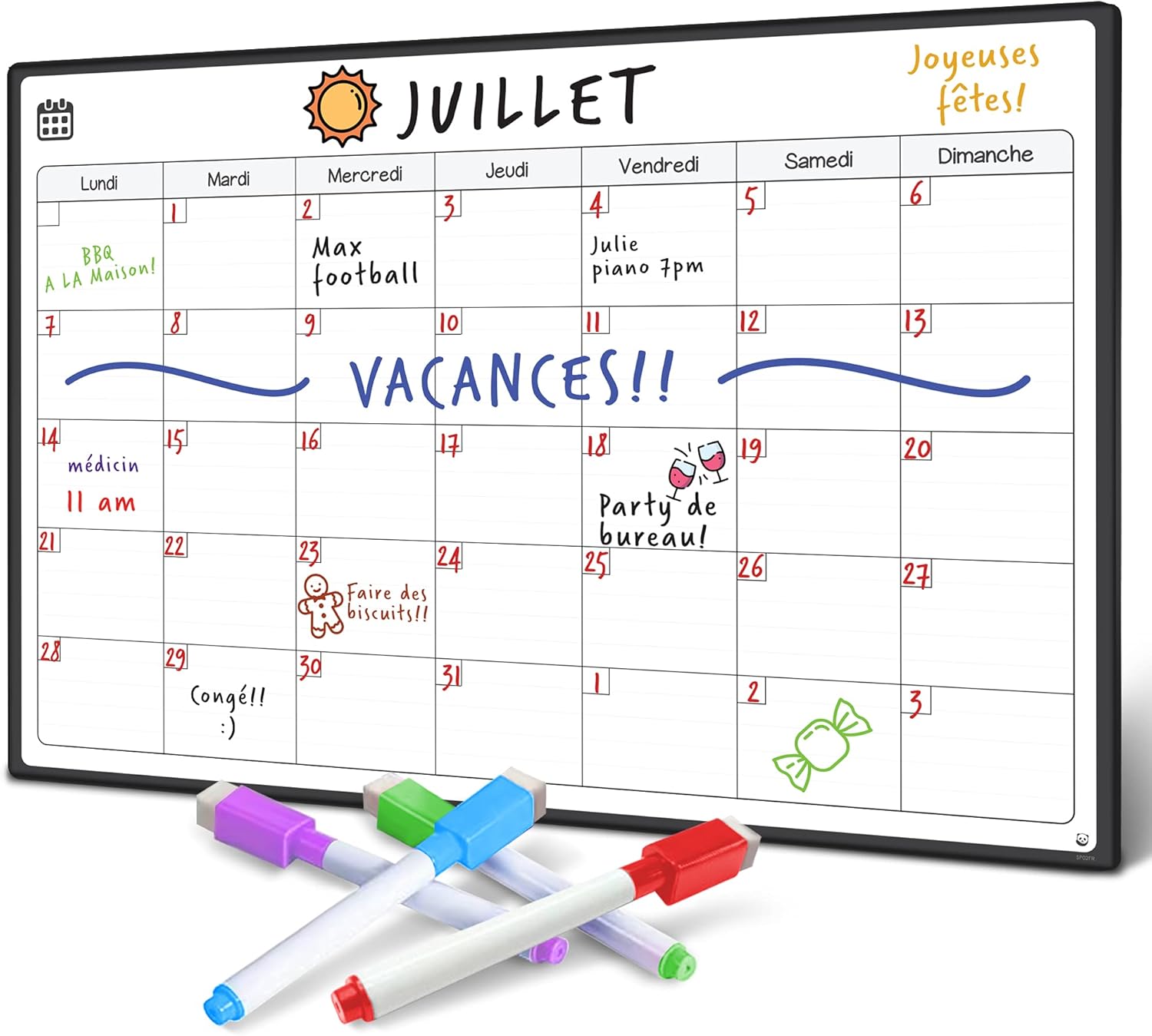 Organisez Votre Vie avec le Smart Panda A3 : Le Calendrier Magnétique Indispensable!