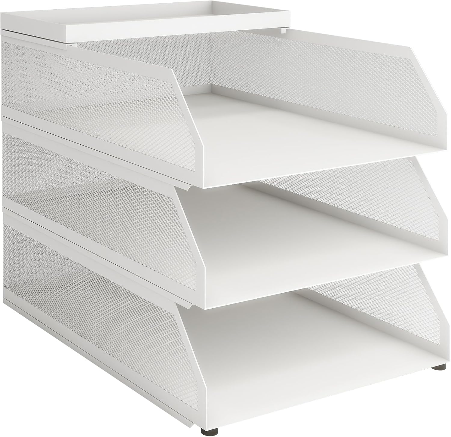 PUNCIA : Transformez votre Bureau avec ces Corbeilles à Courrier en Maille Métallique à 3 Niveaux !