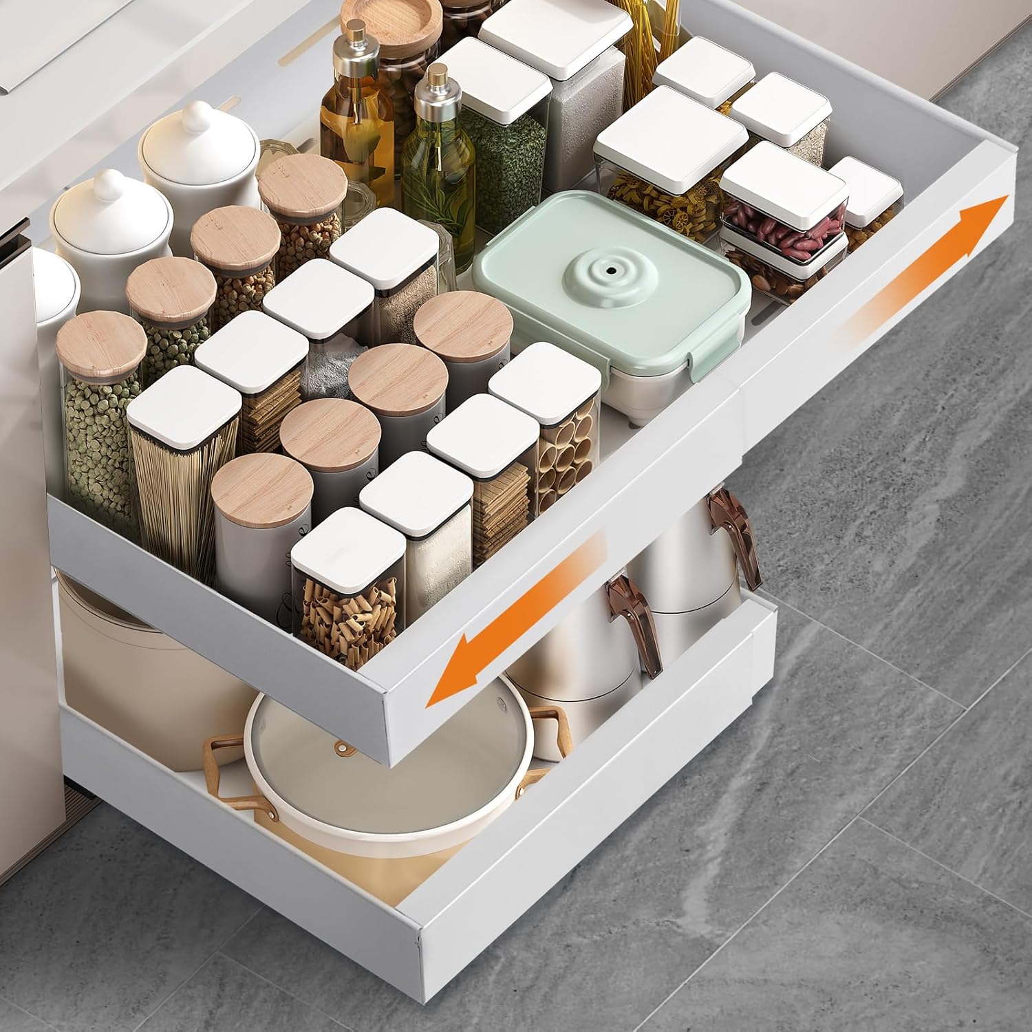 Réorganisez Votre Cuisine avec le KUOGAS Tiroir Coulissant : Astuce Pratique et Adhesive!