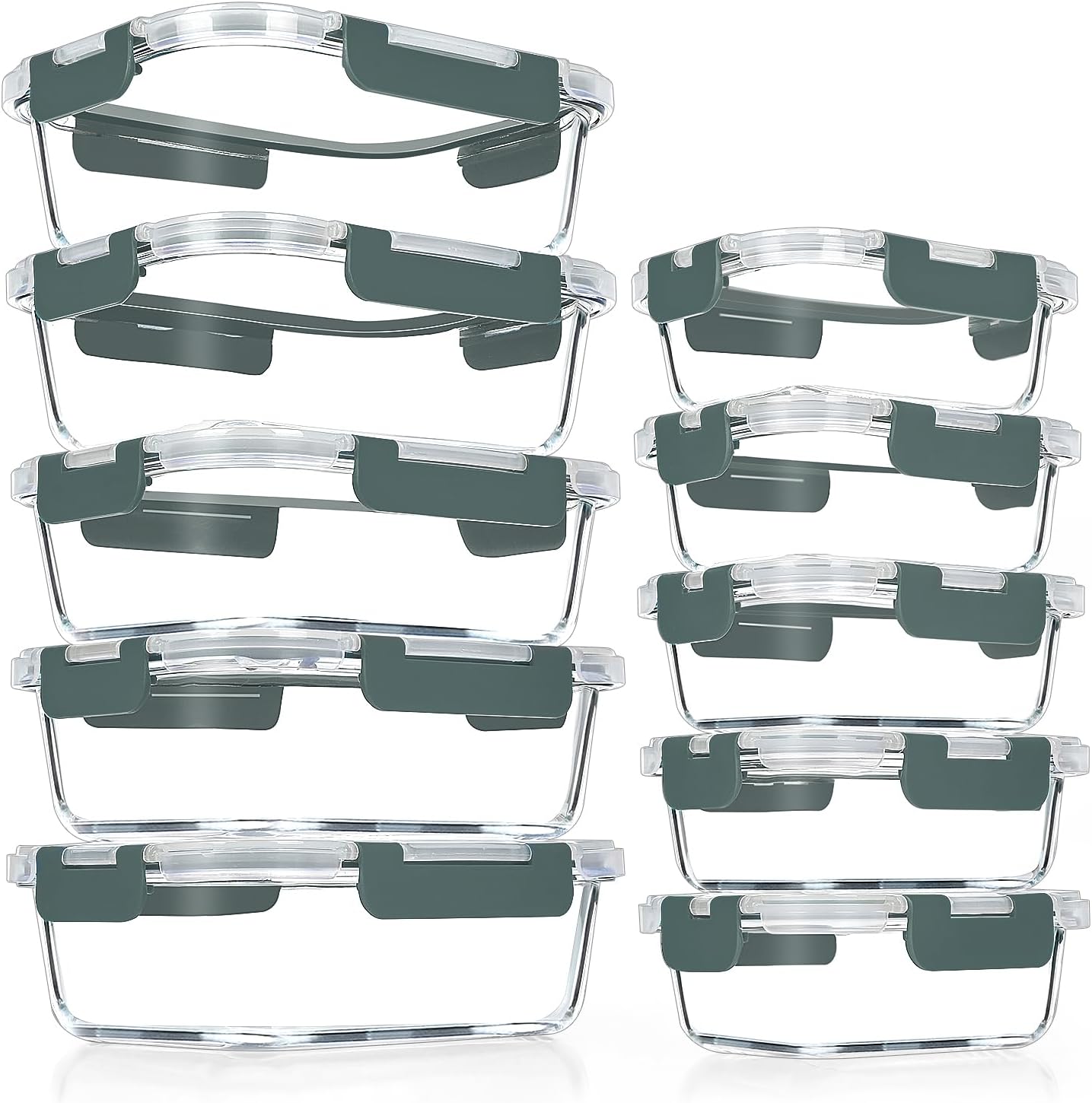 Révolutionnez Votre Cuisine avec les Récipients en Verre VERONES : 10 Packs Pratiques et Sans BPA!