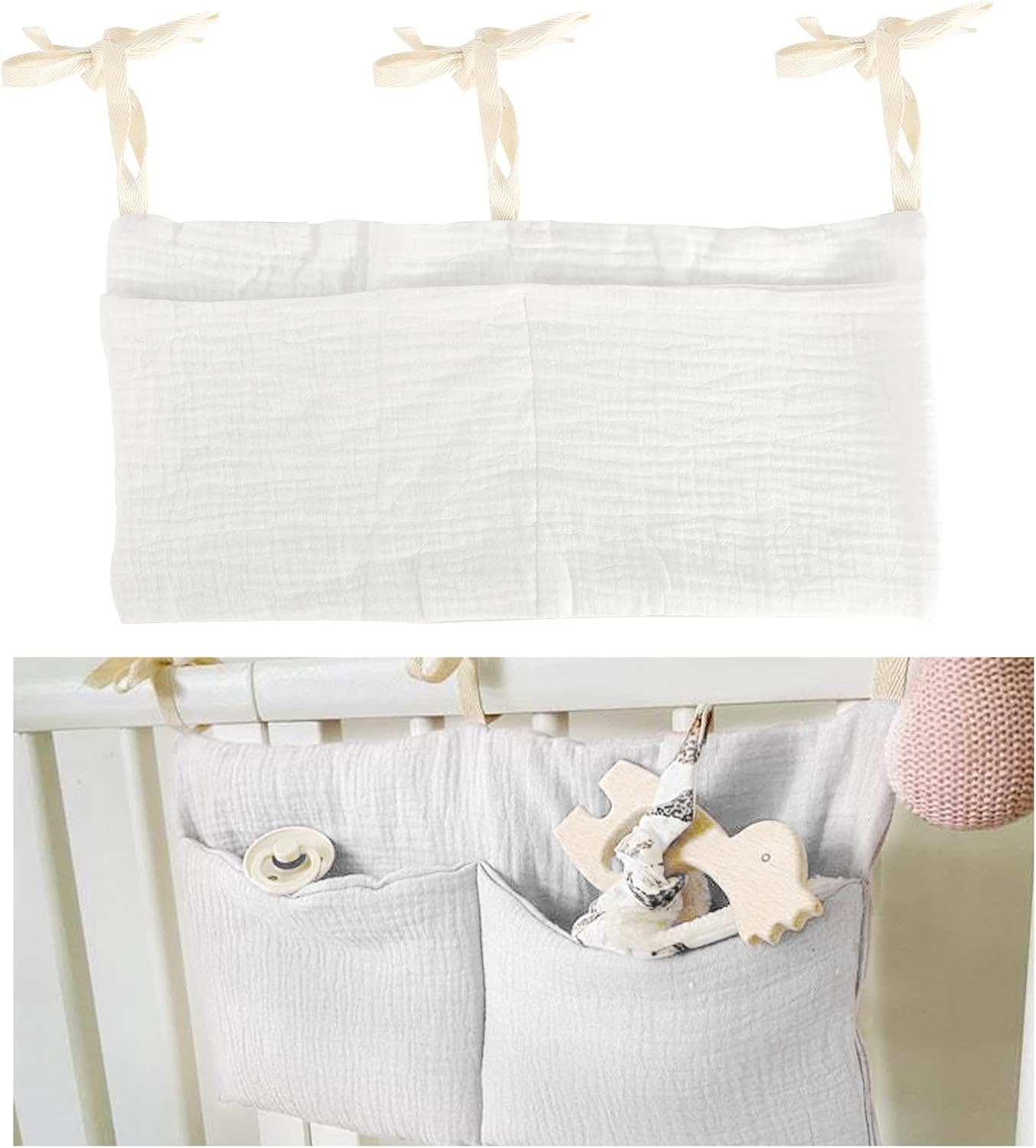 Simplifiez la Chambre de Bébé avec l'Organiseur de Lit Suspendu 2 en 1 !