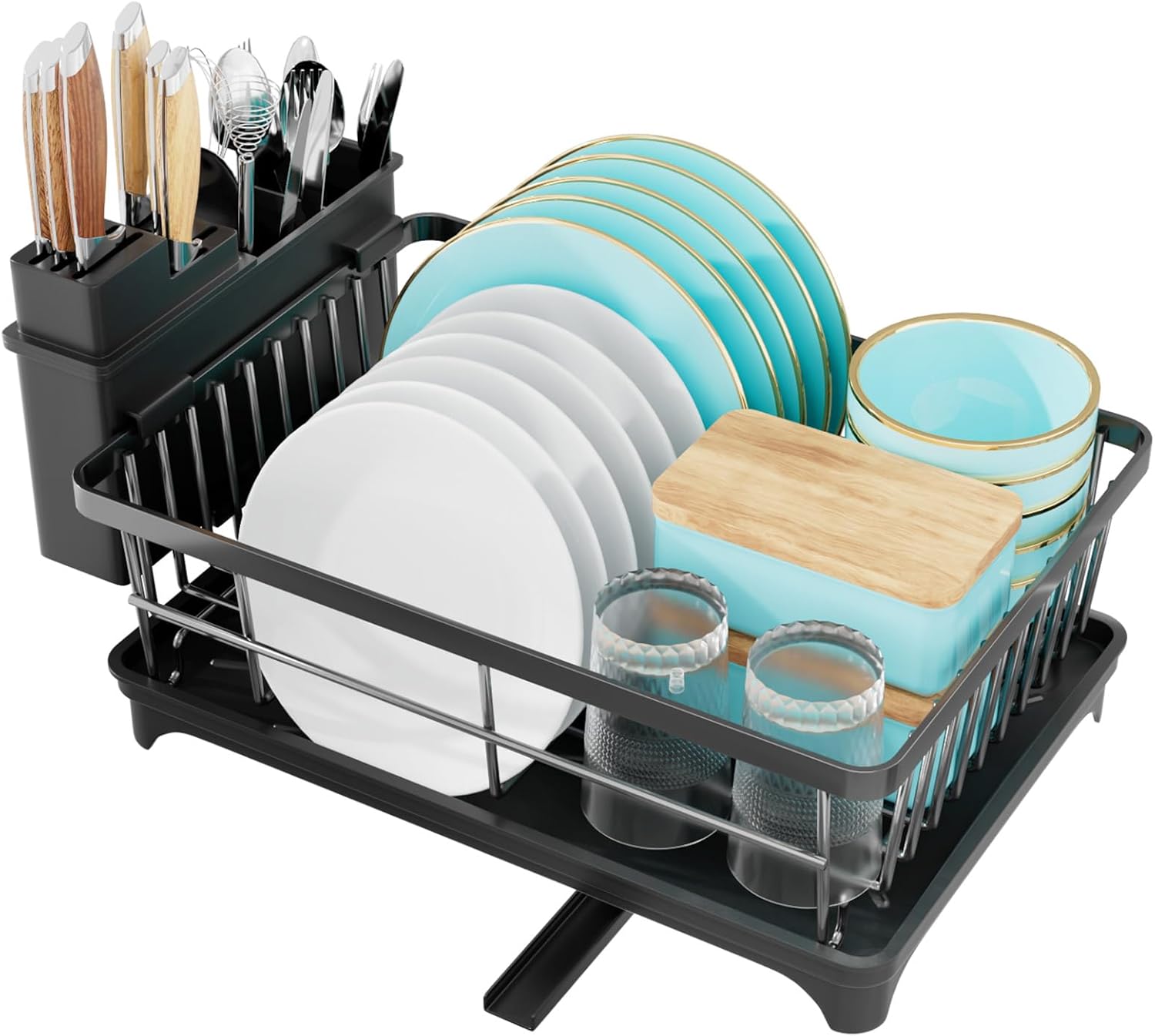 TidyIsles : L'Égouttoir à Vaisselle Pratique et Élégant pour un Comptoir Sans Désordre!