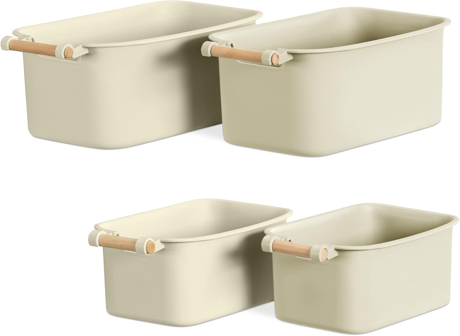 Transformez Votre Espace avec le Set de 4 Paniers Navaris : Rangement Élégant pour Salle de Bain et Cuisine!