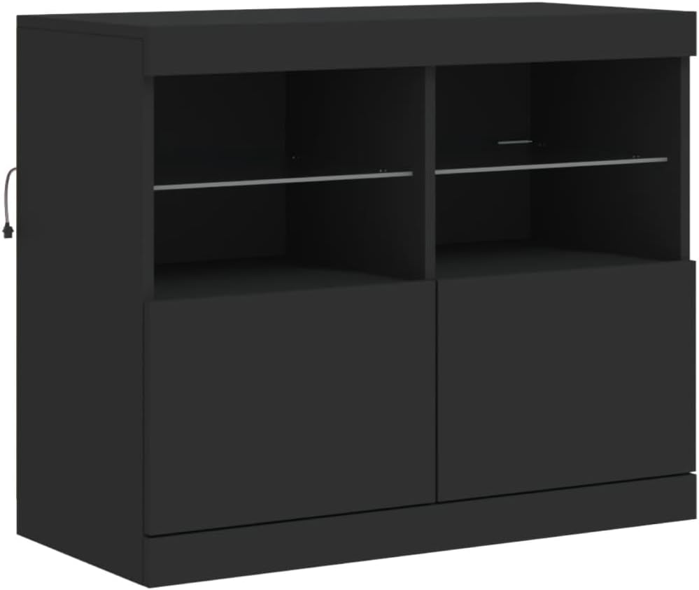 Transformez votre salon avec le Buffet LED vidaXL : Élégance et Rangement Modernes!