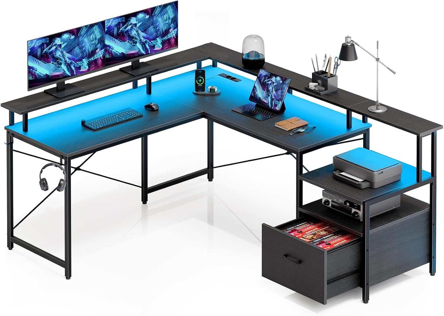 Avis sur le Bureau Gaming Rolanstar : Élégance et Rangement à Essayer !