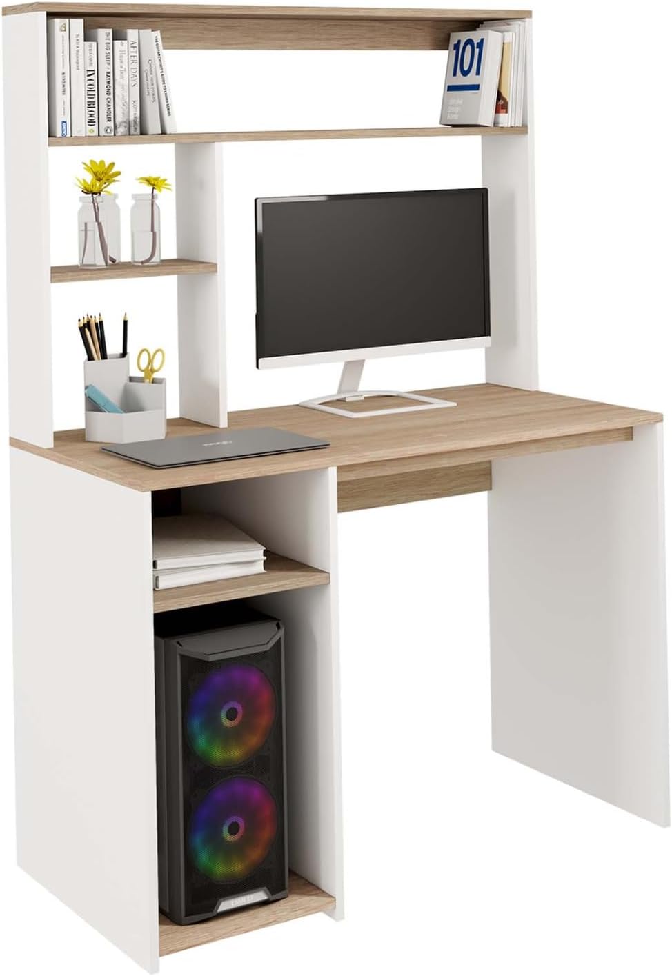 Avis sur le Bureau IDMarket DAN Blanc : Élégance et Rangement Intelligent!