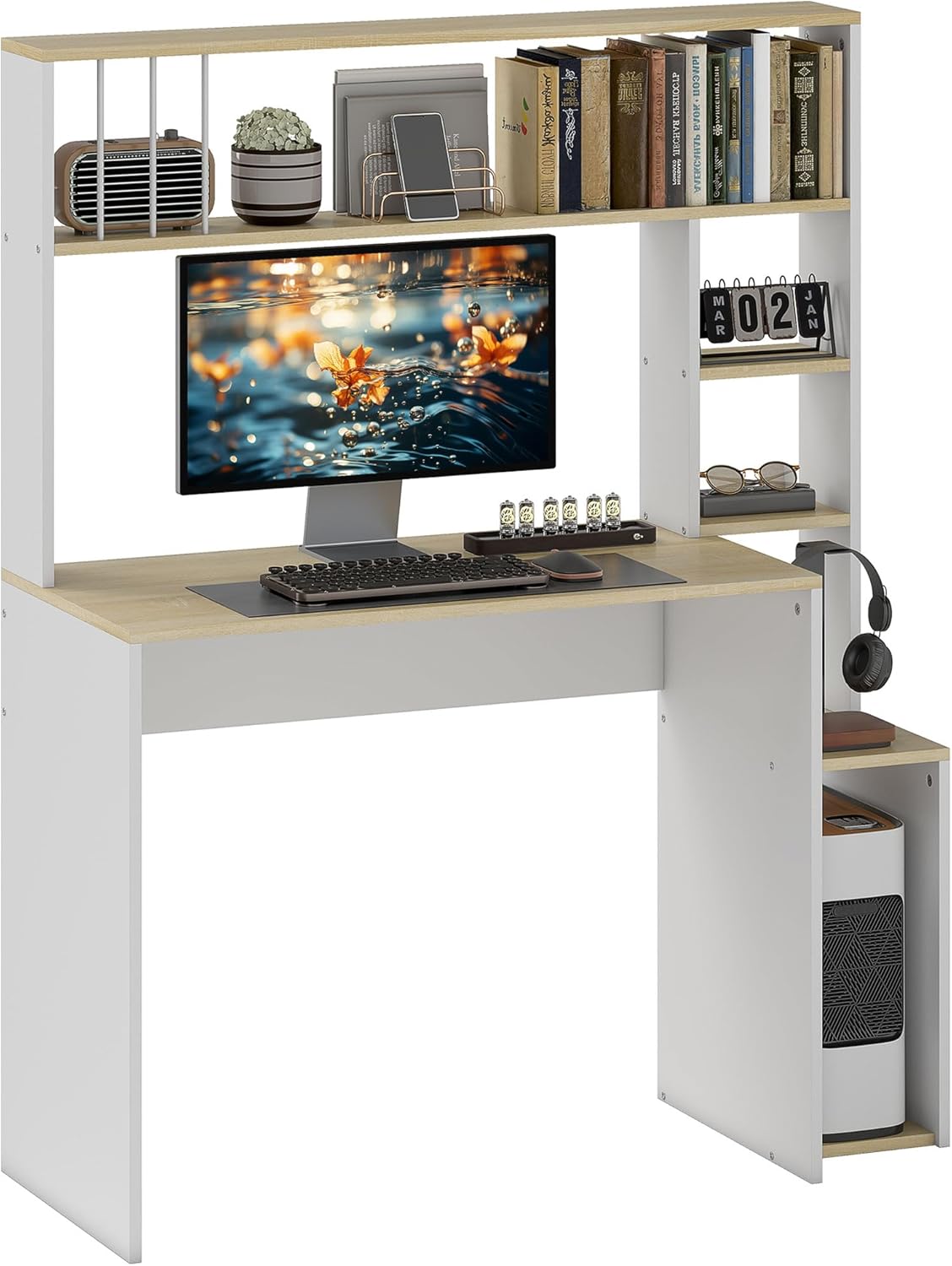 Découvrez le Bureau d'Ordinateur HOMCOM : Alliez Style et Rangement Efficace!