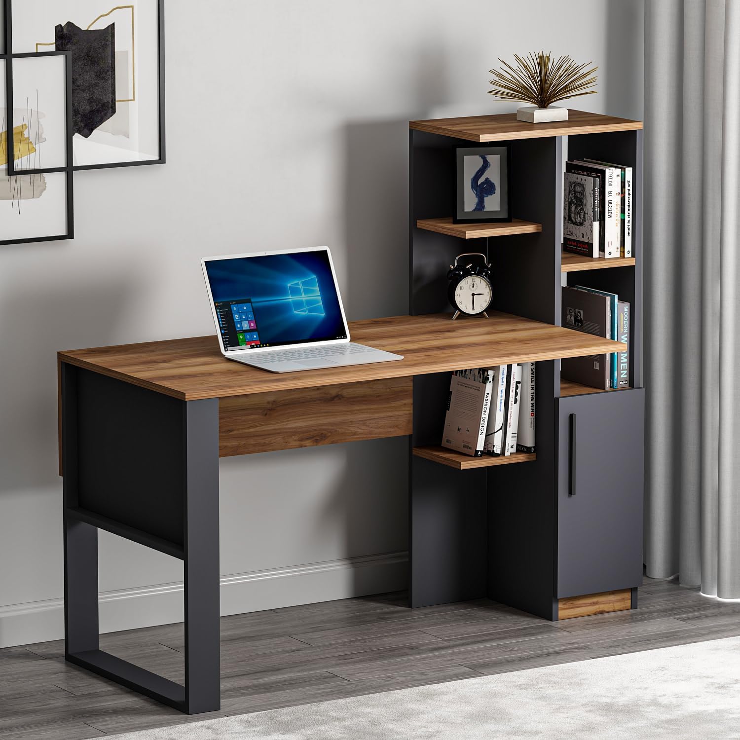 Découvrez le HOMIDEA Tody Bureau : L'alliance parfaite du style et du rangement pour votre espace de travail!