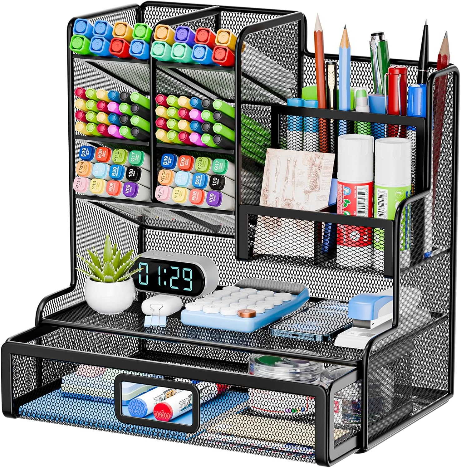Gagnez de l'Espace avec le Restorgan : L'Organiseur de Bureau en Maille Indispensable!