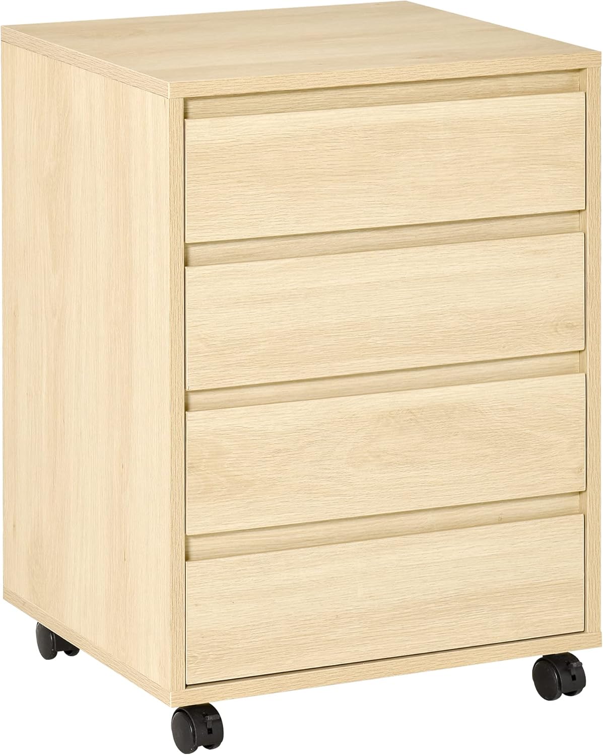 HOMCOM Caisson de Bureau : Rangement Pratique et Élégant sur Roulettes!