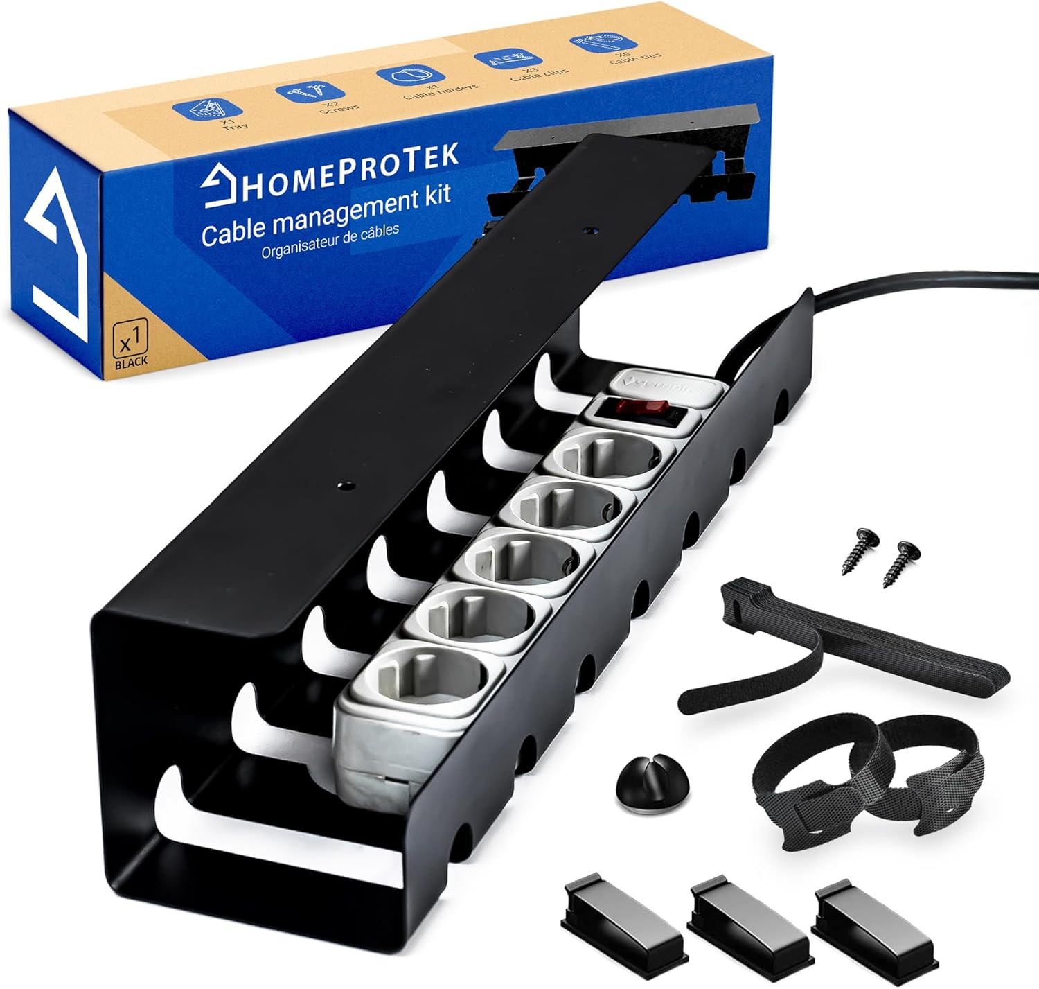 HOMEPROTEK : L'Organisateur de Câbles Indispensable pour un Bureau Épuré!