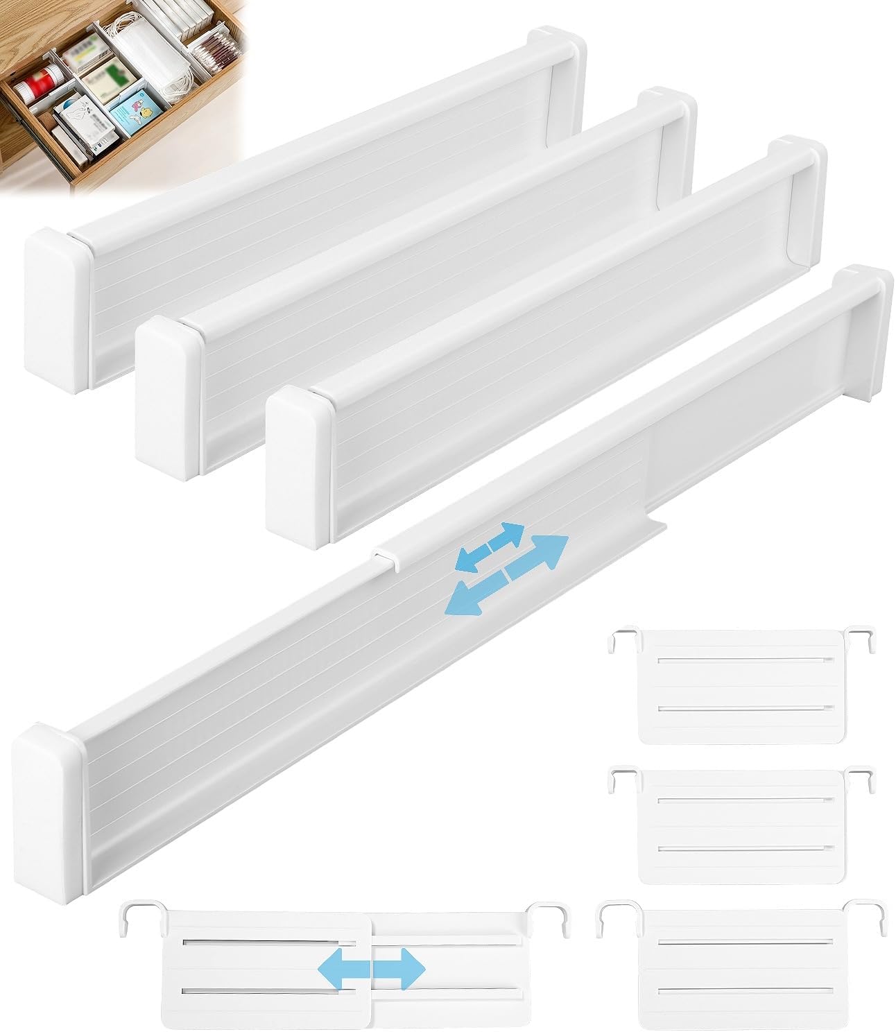 Maximisez Votre Espace avec le Cexovo : 8 Separateurs de Tiroir Réglables et Extensibles!