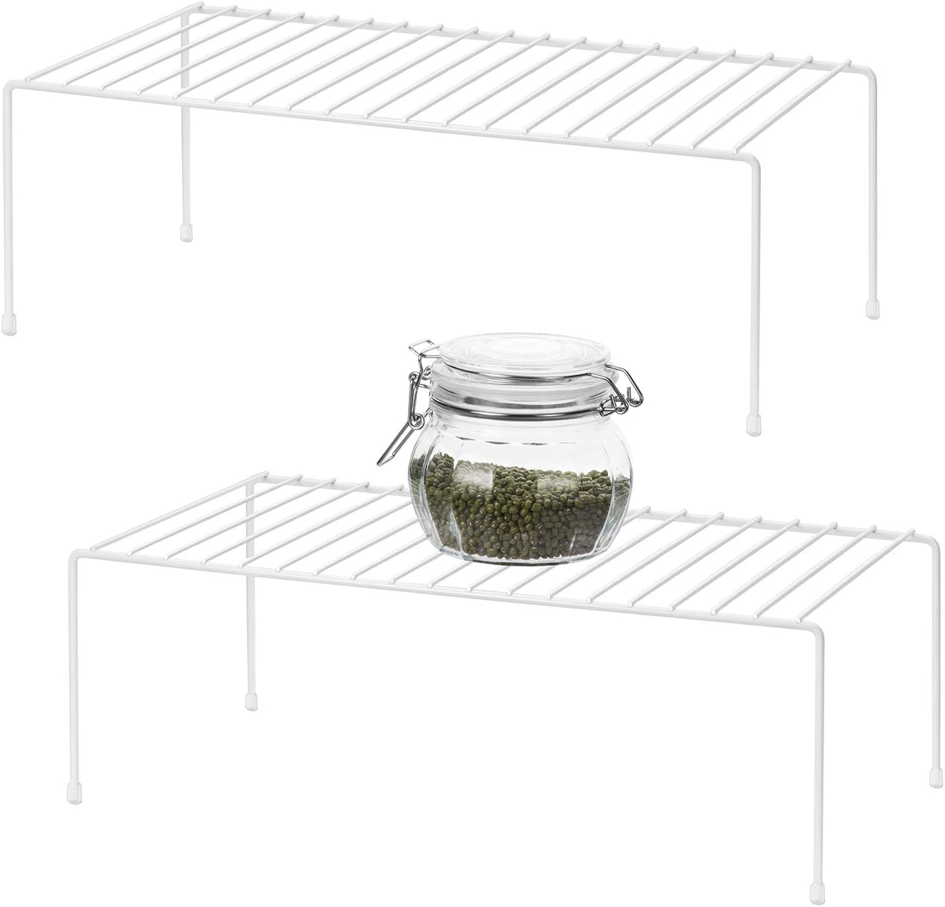 Optimisez votre Cuisine avec le QIWODE Organisateur Rangement Placard : Etagère Métal Pratique en Paquet de 2!