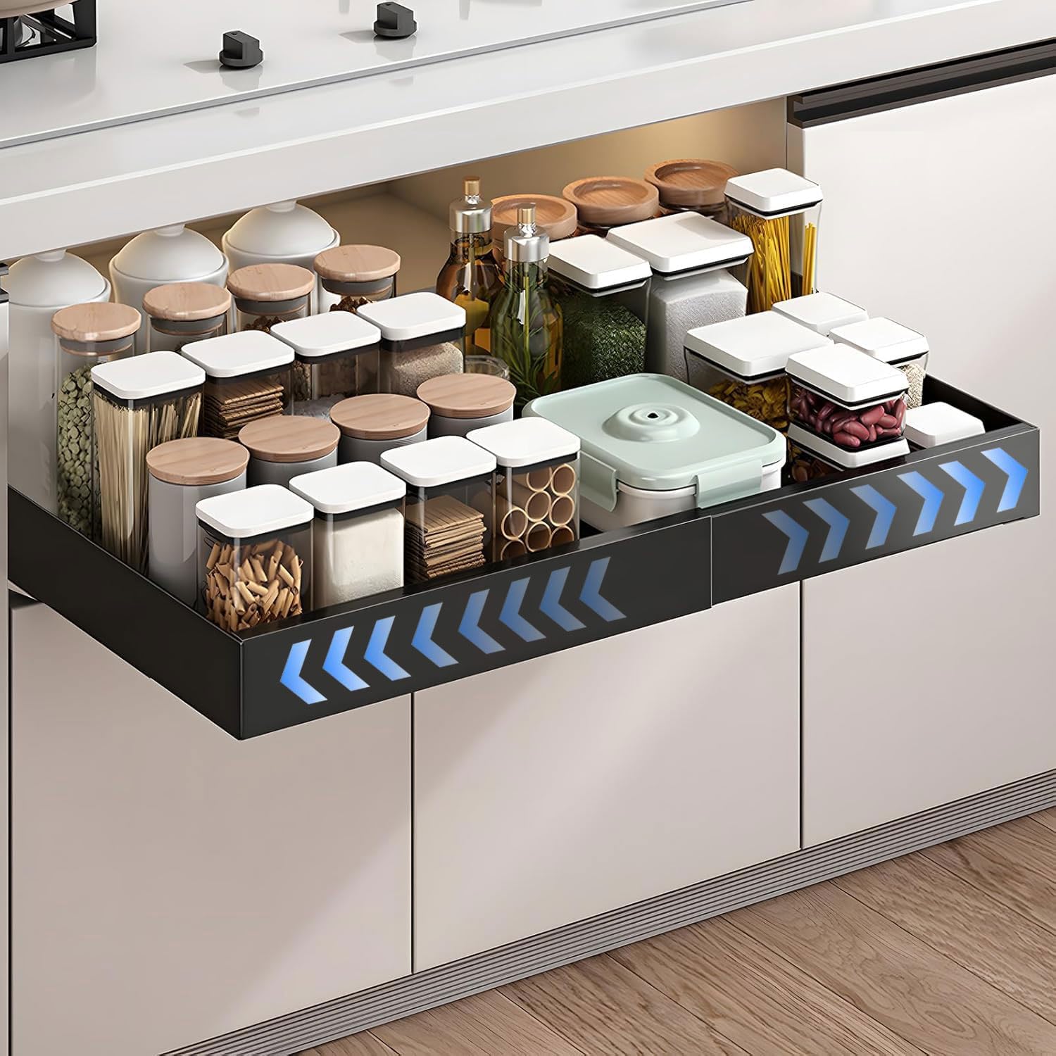 Optimisez votre Cuisine avec le Tiroir Coulissant ESTUWD : Pratique et Sans Perçage!