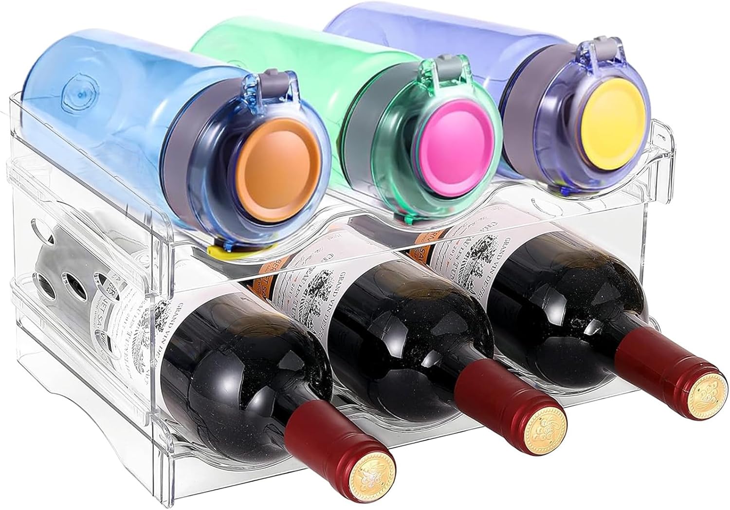 Optimisez votre Espace avec le Casier à Bouteilles Empilable Transparent !
