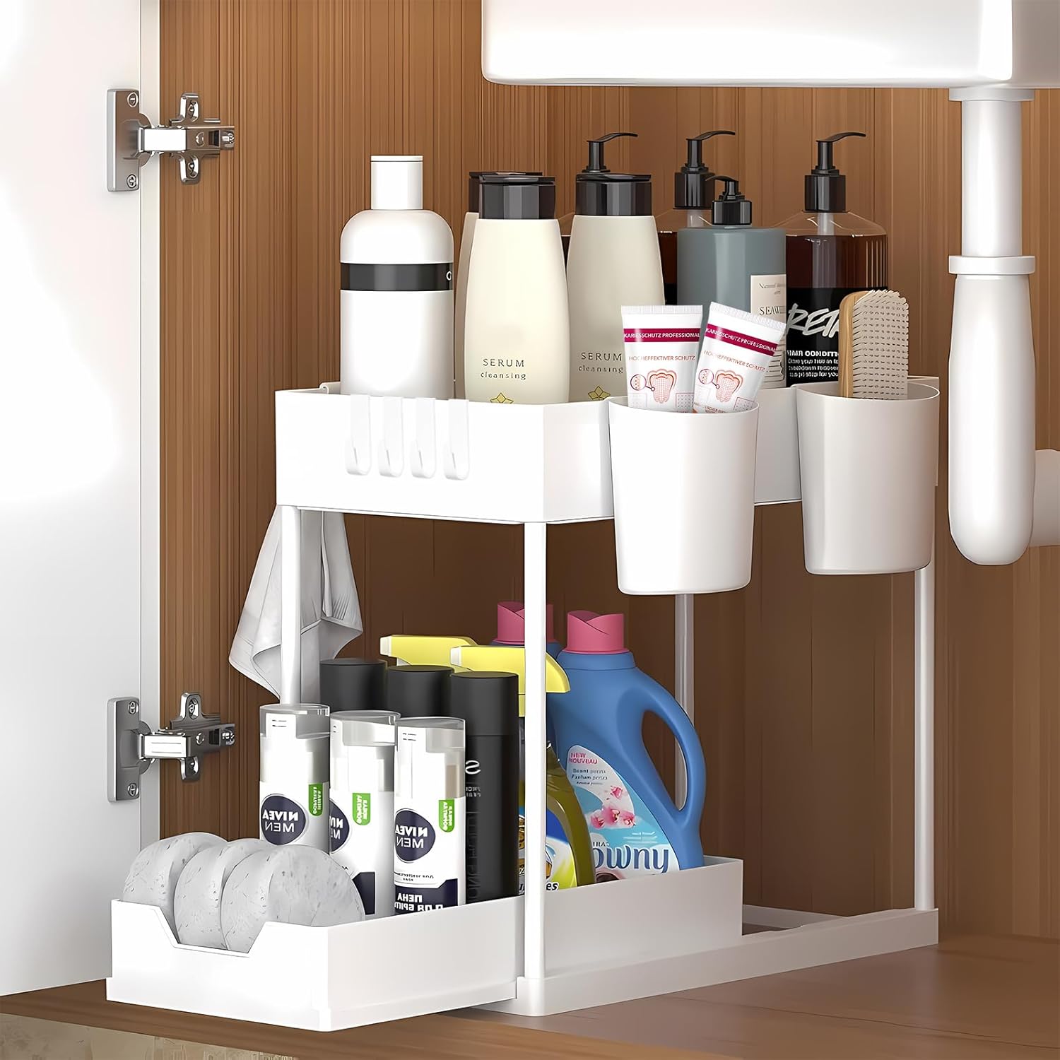 Optimisez Votre Espace avec le KOOSREEL Rangement Sous Évier Multifonction!