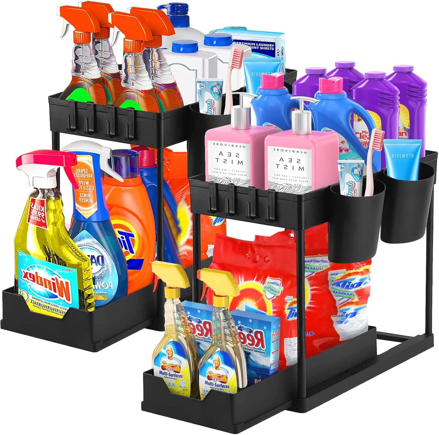 Optimisez Votre Espace avec le Rangement Sous Évier 2 Niveaux : L'Organisateur Multifonctionnel Indispensable!