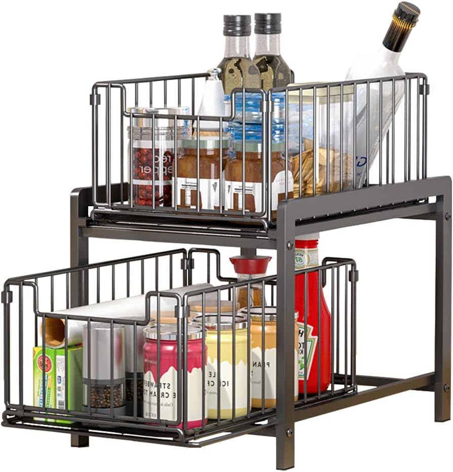 Optimisez Votre Espace avec le Rangements sous Évier YunNasi : Organisateur Coulissant Pratique !