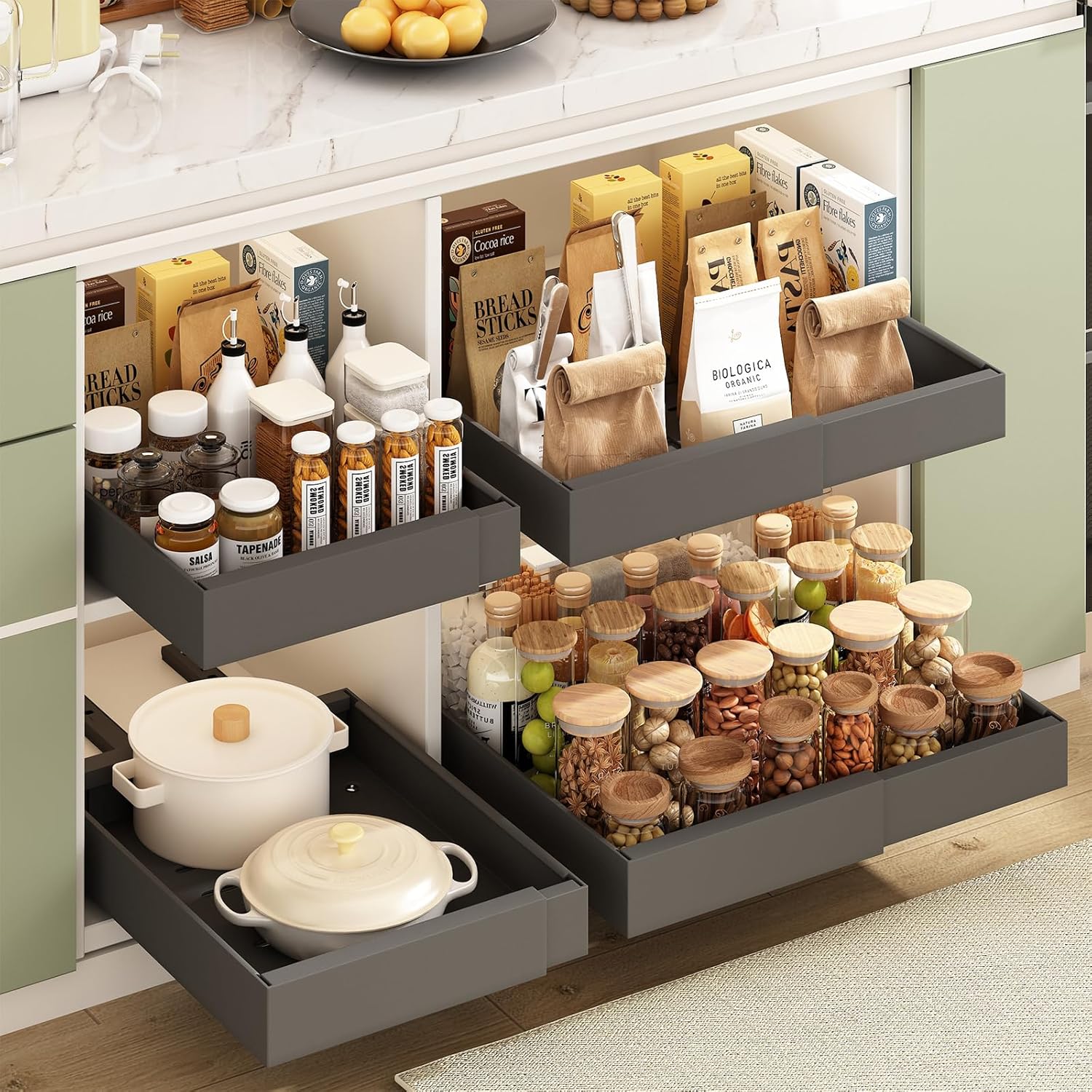 Optimisez votre Espace avec le Tiroir Extensible Mointal : L'Indispensable Organisateur Cuisine & Salle de Bains!