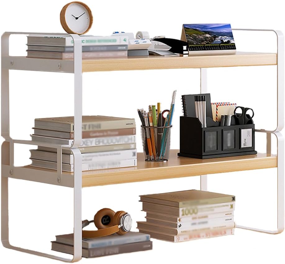 Optimisez Votre Espace avec l'Étagère de Bureau à 2 Niveaux Hggzeg!