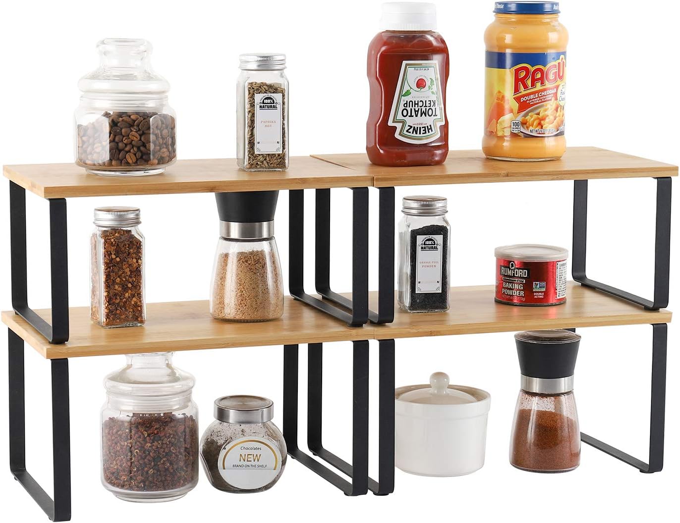 Optimisez votre rangement avec les Etagères en Métal Nandae : 4 pièces pour une cuisine parfaitement organisée!