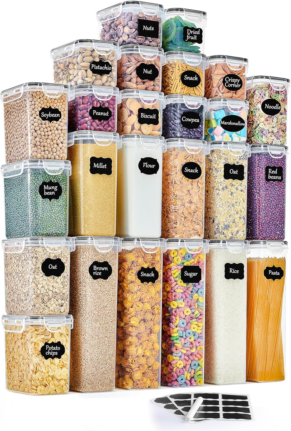 Organisez votre Cuisine avec GoMaihe : 25 Bocaux Hermétiques Essentiels!