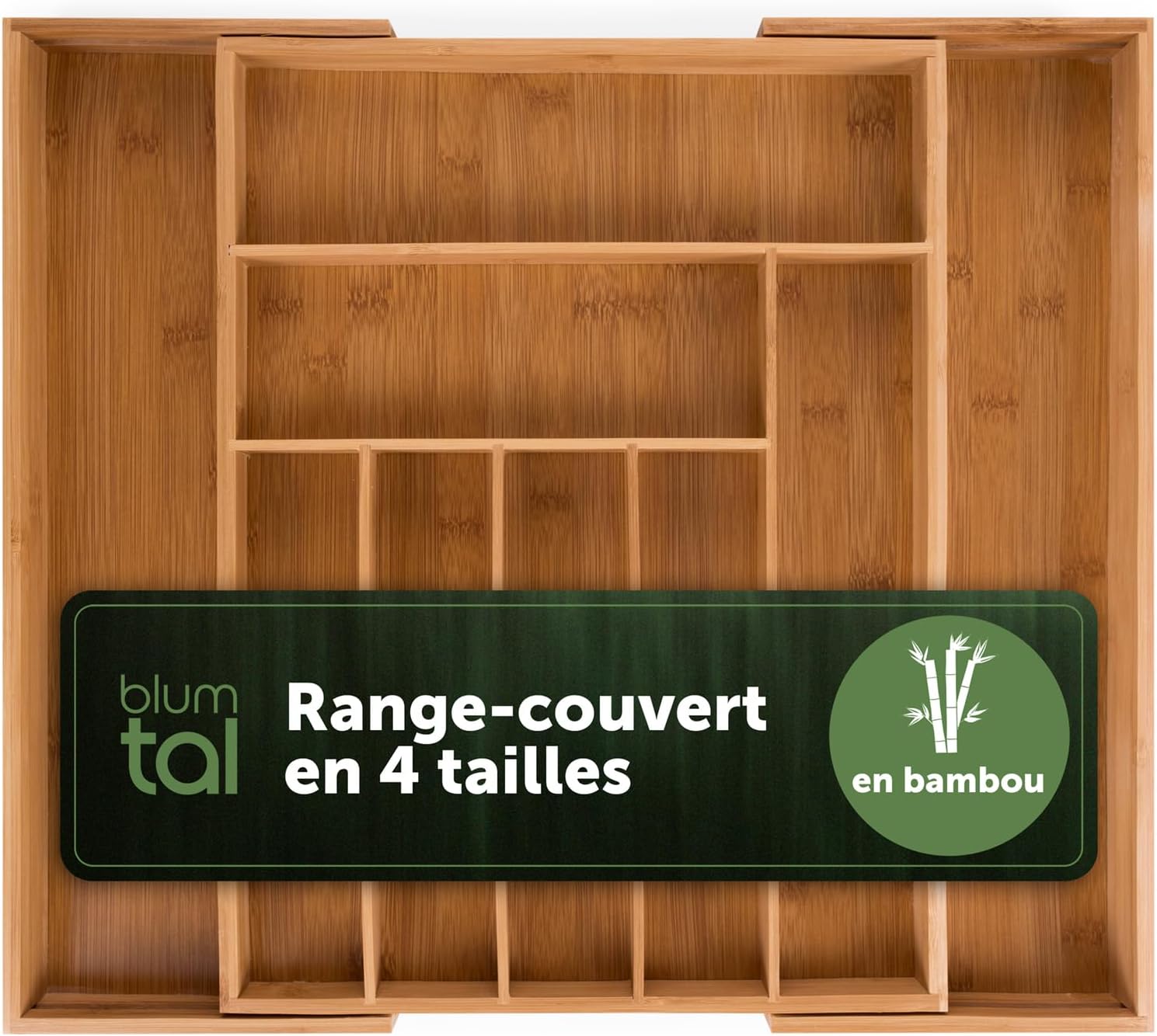 Organisez Votre Cuisine avec le Range-Couverts Blumtal en Bambou : L’Indispensable à 9 Compartiments