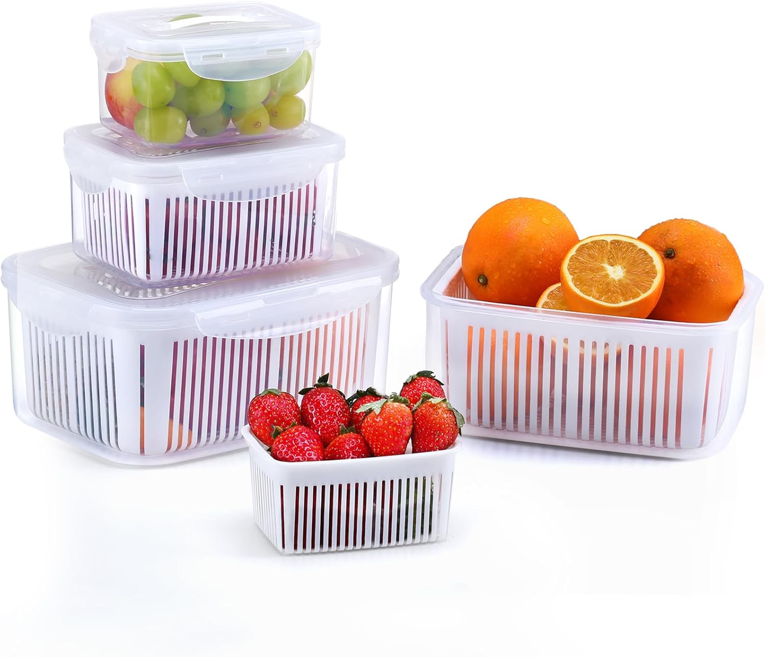 Organisez Votre Frigo avec le Lot de 4 Boîtes Luxear : Fraîcheur et Praticité Garantie !