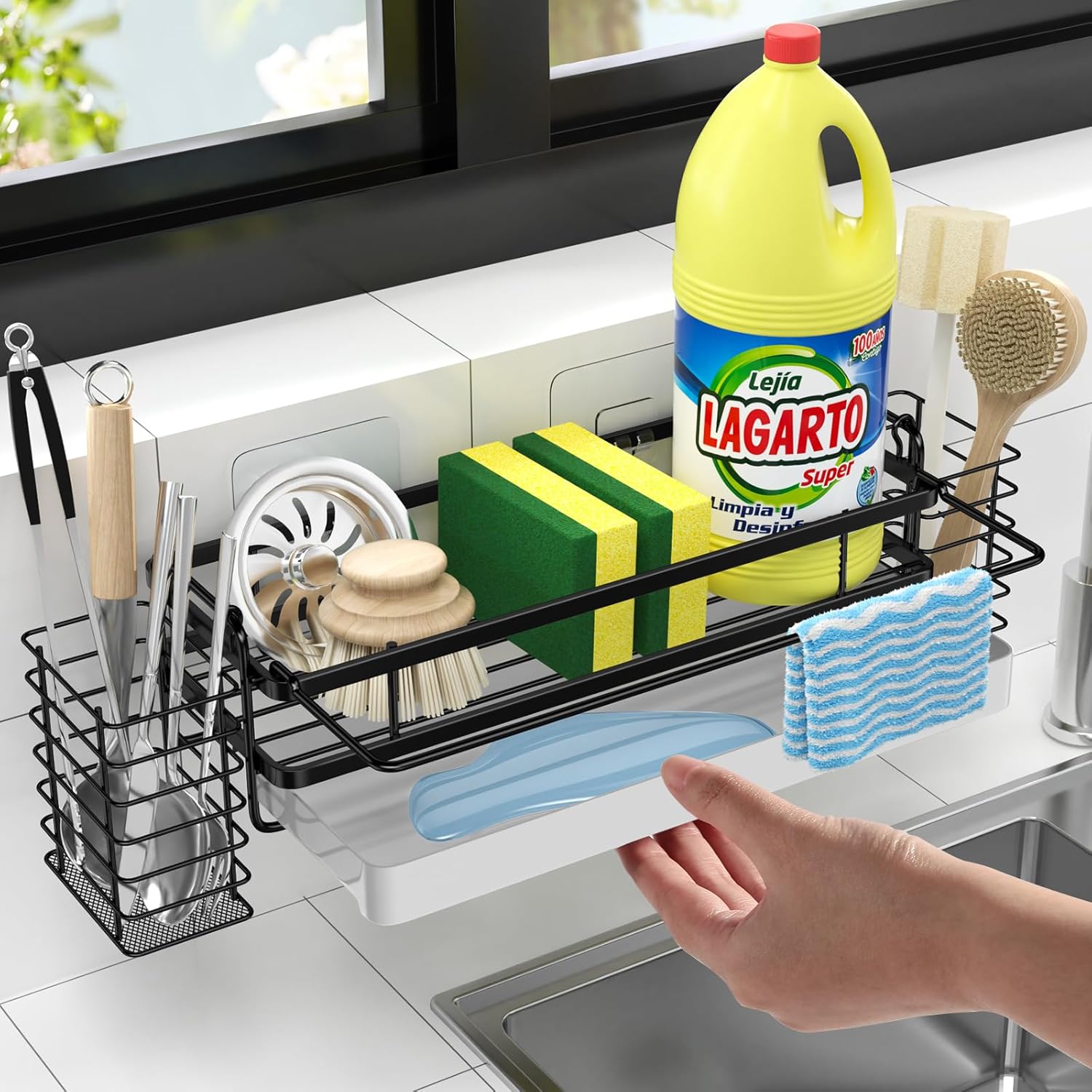 Organisez Votre Évier avec le Support Éponge GBLAVM : L'accessoire Incontournable pour une Cuisine Épurée!