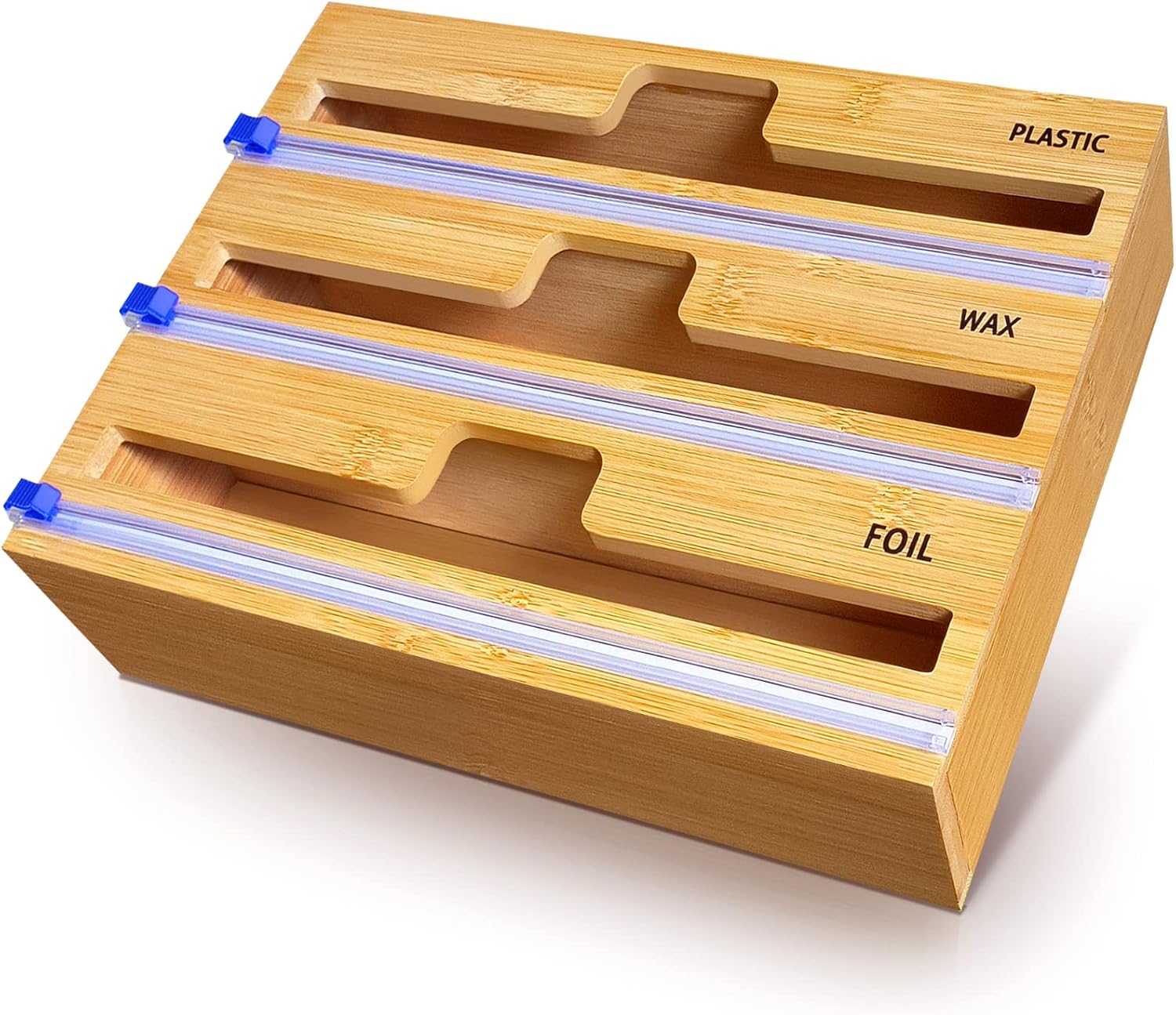 QINGLOU : Organisez Votre Cuisine avec Élégance grâce à ce Distributeur 3 en 1 en Bambou!