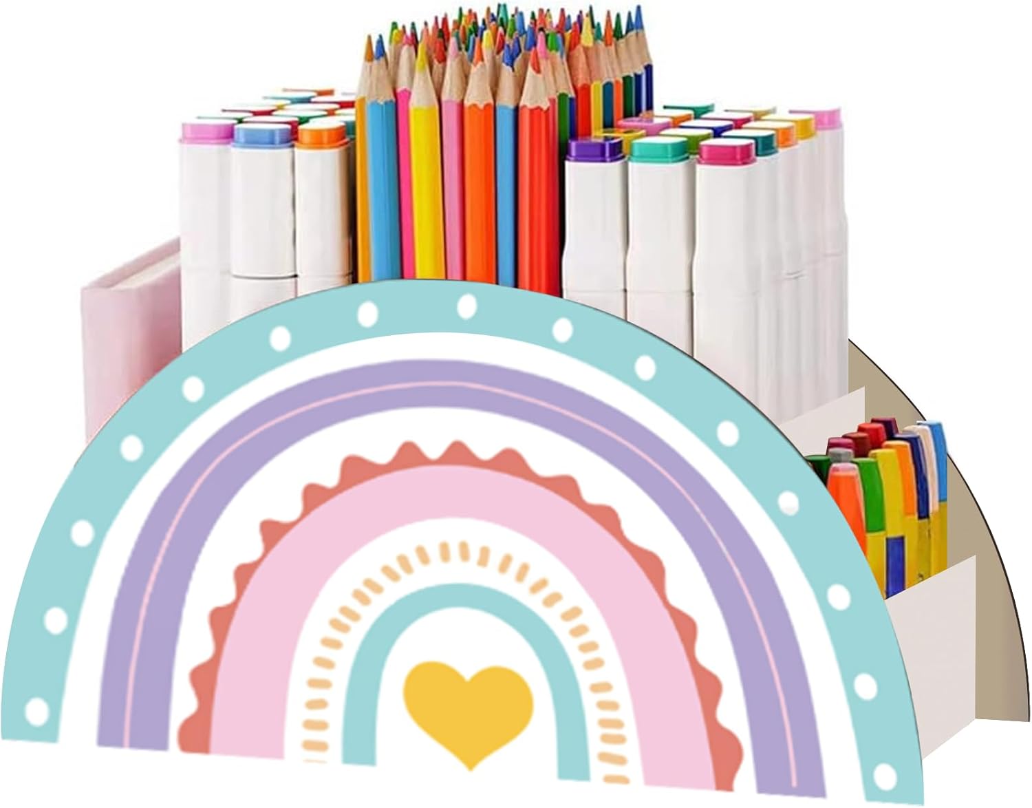 Transformez votre Bureau avec le Forreen Organiseur en Bois Arc-En-Ciel !